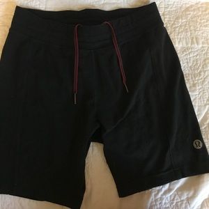high wasted black lulu lemon biker shorts